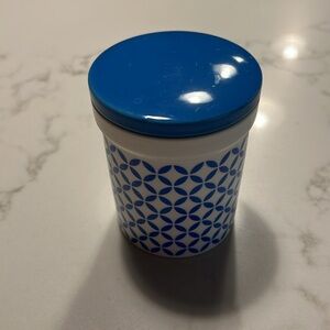 Yankee Candle Sun & Sand Blue Patterned Ceramic Jar | 4.5” x 3.5”